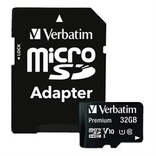 Premium micro SDHC/SDXC Memory Card with Adapter Class 10 SDHC, 45MB/s 32 GB