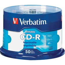 52x Printable CD-R package of 50