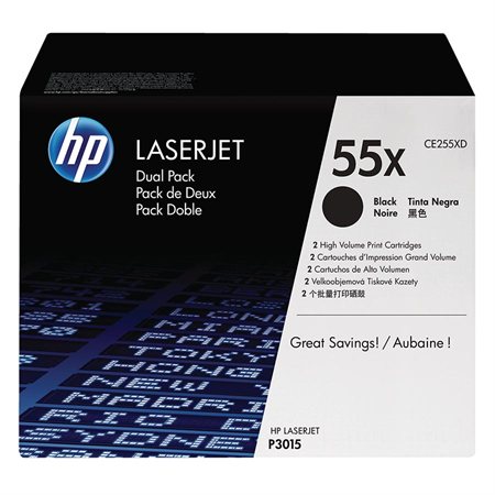 Cartouche de toner à haut rendement HP 55X Emballage économique (2)