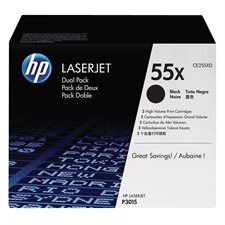 HP 55X High Yield Toner Cartridge Value Pack (2)