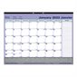 Monthly Desk Pad Calendar (2025) 21-1 / 4 x 16 in., with transparent strip at the bot bilingual