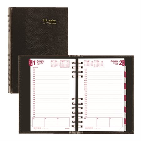 Agenda quotidien (2026) Couverture rigide CoilPro noir