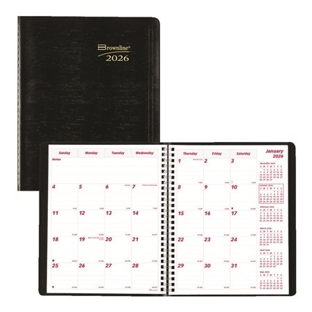 Agenda mensuel (2026) Couverture souple. 14 mois : déc 2025 à janv 2027 8-7 / 8  x 7-1 / 8 po