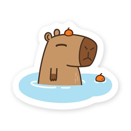 AUTOCOLL. VINYLE CAPYBARA