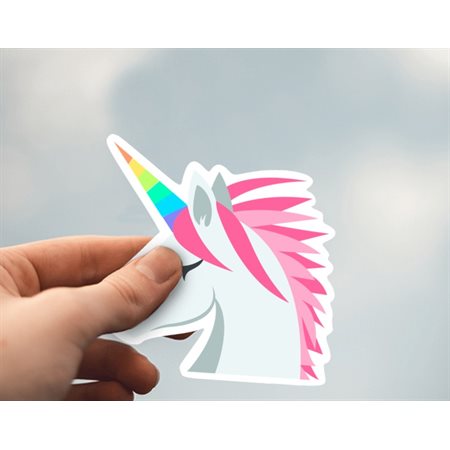 AUTOCOLL. VINYLE LICORNE