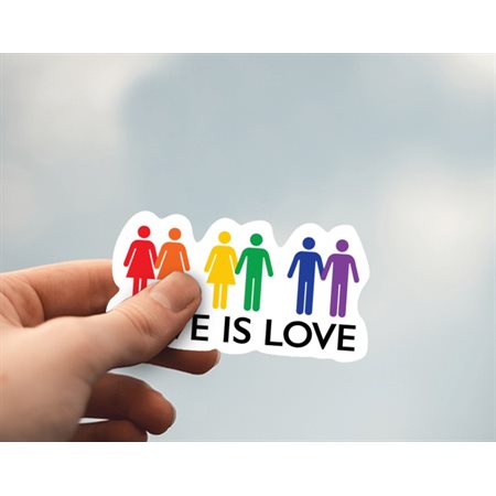 AUTOCOLL. VINYLE LOVE IS LOVE