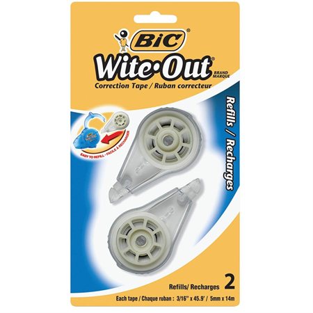 Ruban correcteur Wite-Out® EZ Refill Cartouche de recharge paquet de 2