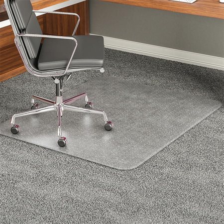 Execumat® Chair Mat With 25 x 12" lip.Studded 45 x 53"