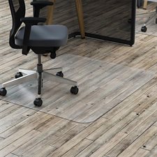 Dessous de siège en polycarbonate Pour plancher dur, sans crampon. 45 x 53"