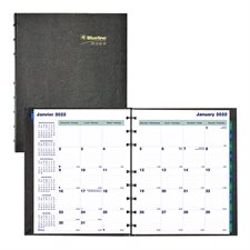 Agenda mensuel MiracleBind™ (2025) Couverture rigide CoilPro 9-1/4 x 7-1/4 po