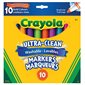 Marqueurs lavables Ultra-Clean Pointe Large couleurs vives - boîte de 10