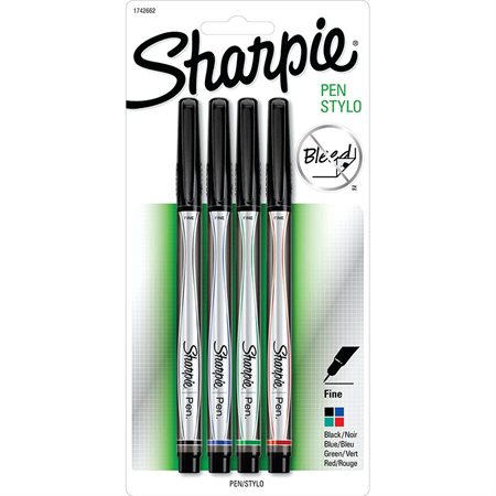 Marqueur Sharpie® Paquet de 4 couleurs variées