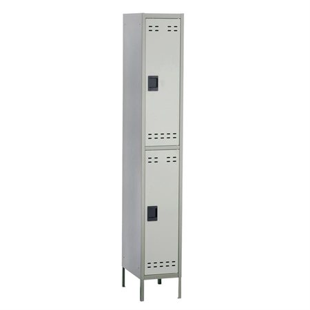 Locker Double tier locker grey