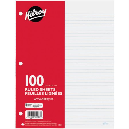 Ruled Loose leaf sheets