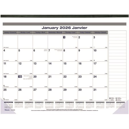Net Zero Carbon™ Monthly Desk Pad Calendar (2025)