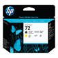 HP 72 Printhead matte black & yellow