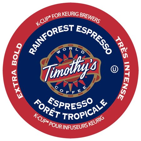 Café Timothy's™ Espresso Forêt Tropicale, très corsé