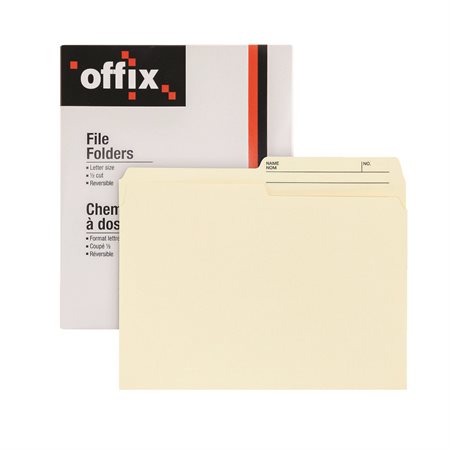 Chemises à dossier réversibles format lettre