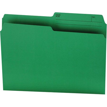 Chemises couleurs réversibles Format lettre vert