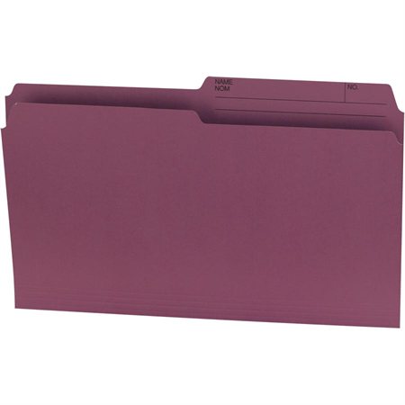 Reversible Coloured File Folders Legal size burgundy