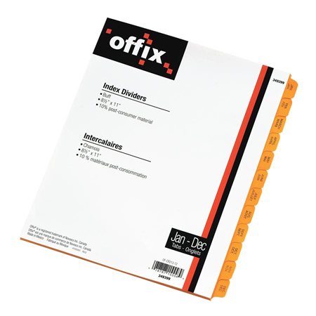 Intercalaires chamois Offix® JAN-DEC