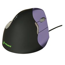 Souris ergonomique verticale Evoluent 4 Avec fil, petit format droitier, noir/mauve