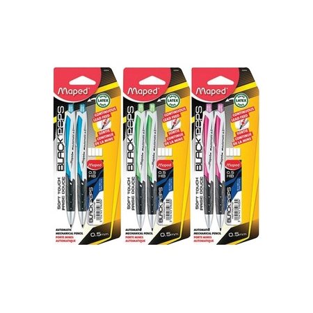 Crayon à mines mécanique automatique 0,5 mm - Couleurs assorties
