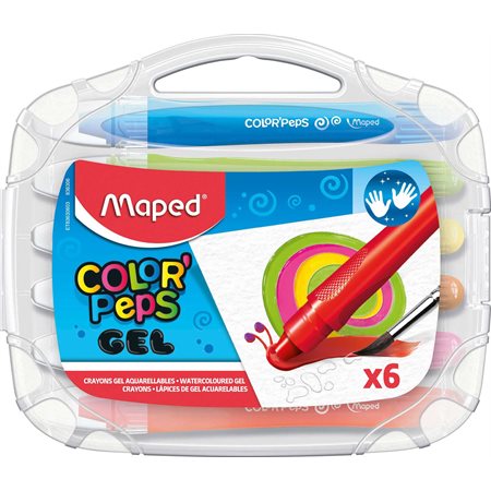 Crayons gel aquarellables - 6 couleurs 
