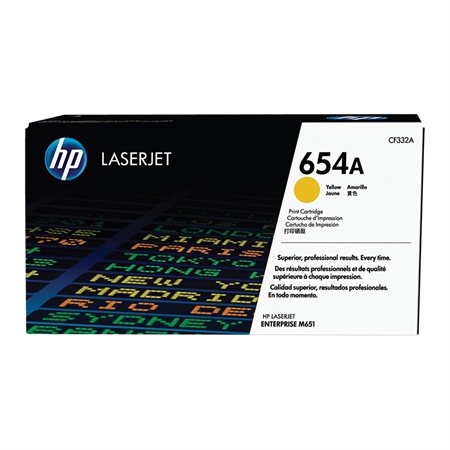 Cartouche de toner HP 654A jaune