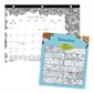 Calendrier sous-main mensuel DoodlePlan™ (2023) 11 x 8-1 / 2", perforé 3 trous pour reliure botanica