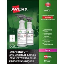 Étiquettes SGH pour produits chimiques UltraDuty™ 3-1/2 x 5” (200)