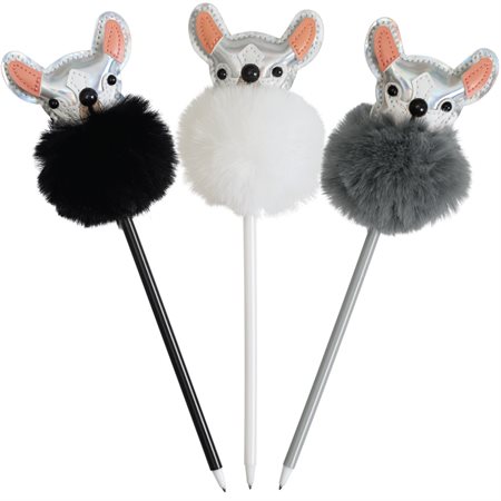 Stylos pompons Bulldog français