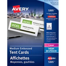 Tent Cards Medium - 2-1/2 x 8-1/2” box 100