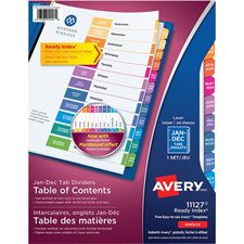 Ready Index® Dividers JAN-DEC