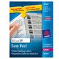 Easy Peel® White Rectangle Labels Package of 25 sheets 4 x 1” (500)