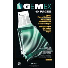 Pochette protectrice transparente Pagex™ Format légal. Épaisseur supérieure 0,003". boîte de 100