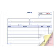 Invoice Book 5-3/8 x 8 in. triplicate (English)