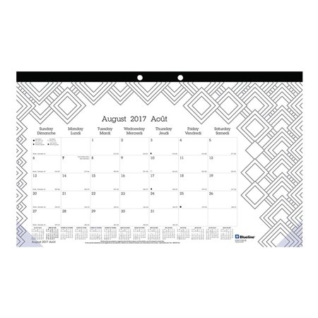 Doodleplan™ Academic Monthly Calendar Pad geometric