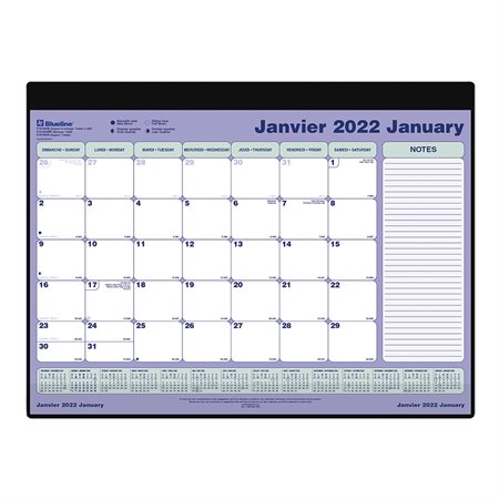 Calendrier sous-main mensuel (2025) Calendrier sous-main complet