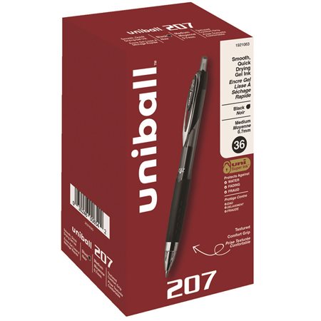 Super Ink Rolling Retractable Ballpoint Pens 0.7 mm. Pack of 36. black