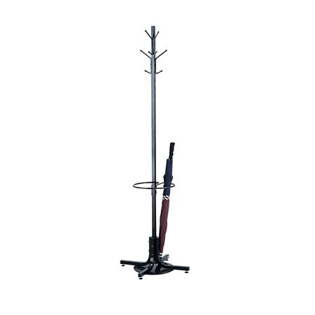 Coat Rack with Umbrella Stand black