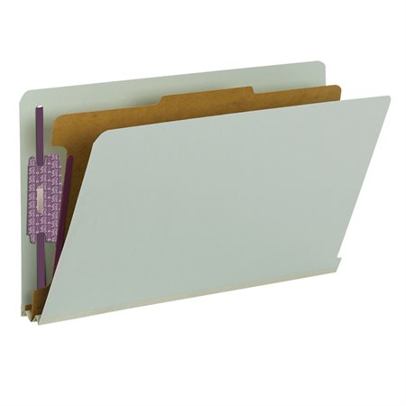 End Tab File Folders with SafeSHIELD® Coated Fastener Technology Legal size, 1 divider