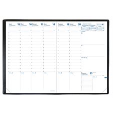 Agenda hebdomadaire Prénote (2025) Agenda complet, français noir