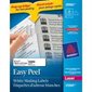 Easy Peel® White Rectangle Labels Box of 250 sheets 4 x 1" (5000)