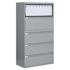 Classeurs latéraux Fileworks® 9300 Plus 5 tiroirs gris