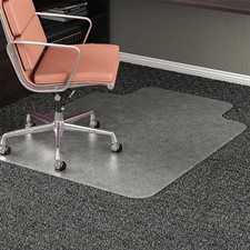 RollaMat® Chair Mat With lip 25 x 12". Studded 45 x 53"