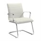 Fauteuil d’invité à dossier moyen blanc