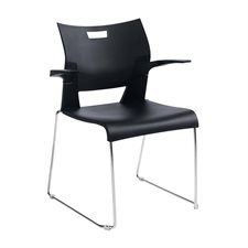 Chaise empilable Duet™ Avec bras noir