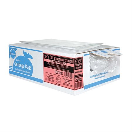 2900 Series Industrial Garbage Bags  Regular 35 x 50” transparent (200)