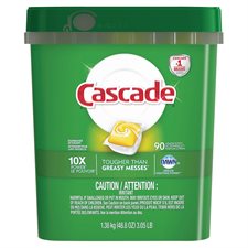 Cascade 2-in-1 Action Pacs® Dishwasher Detergent Package of 90 lemon